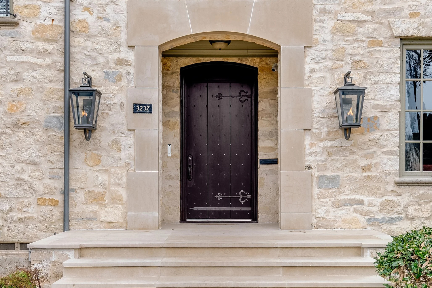 UniFi bullet camera mounted on home