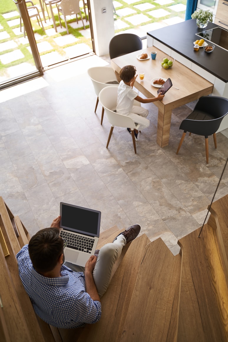 Family enjoying seamless WiFi connectivity